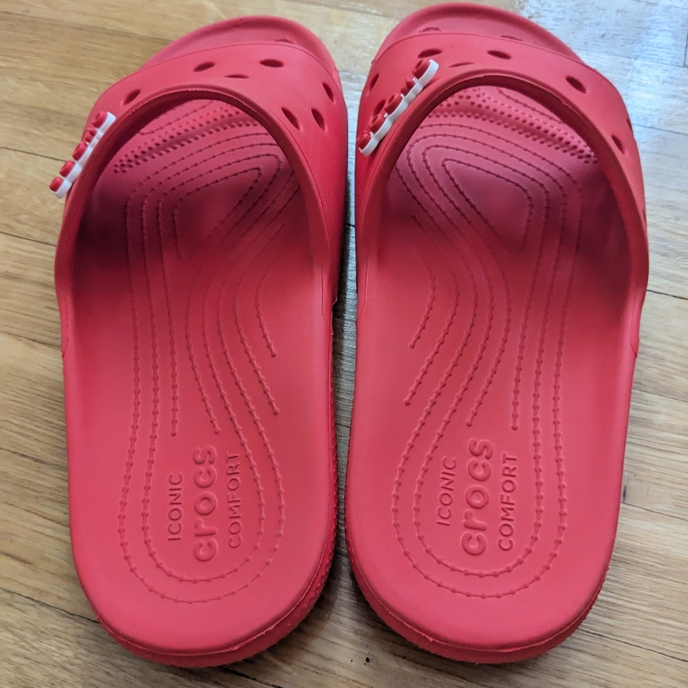 Crocs Red Slides. Barely Used. In Great Condition… - image 3
